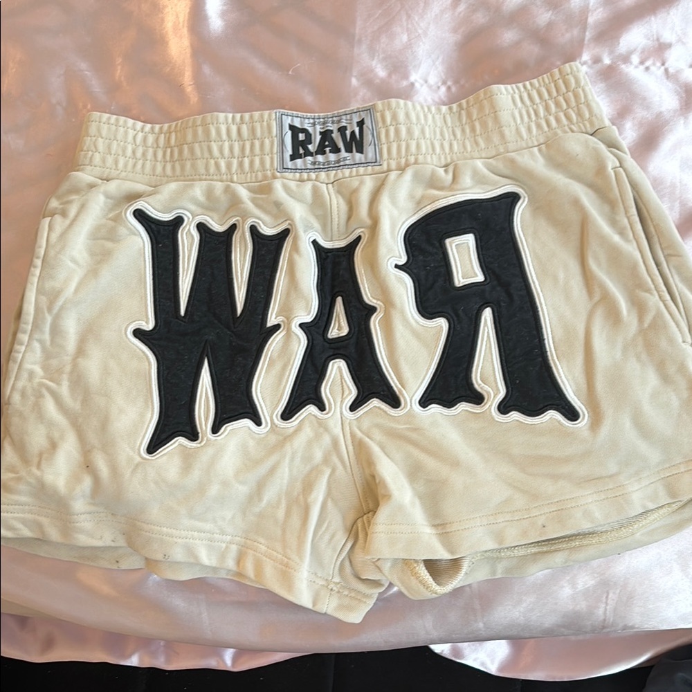 Beige men’s RAWGEAR shorts